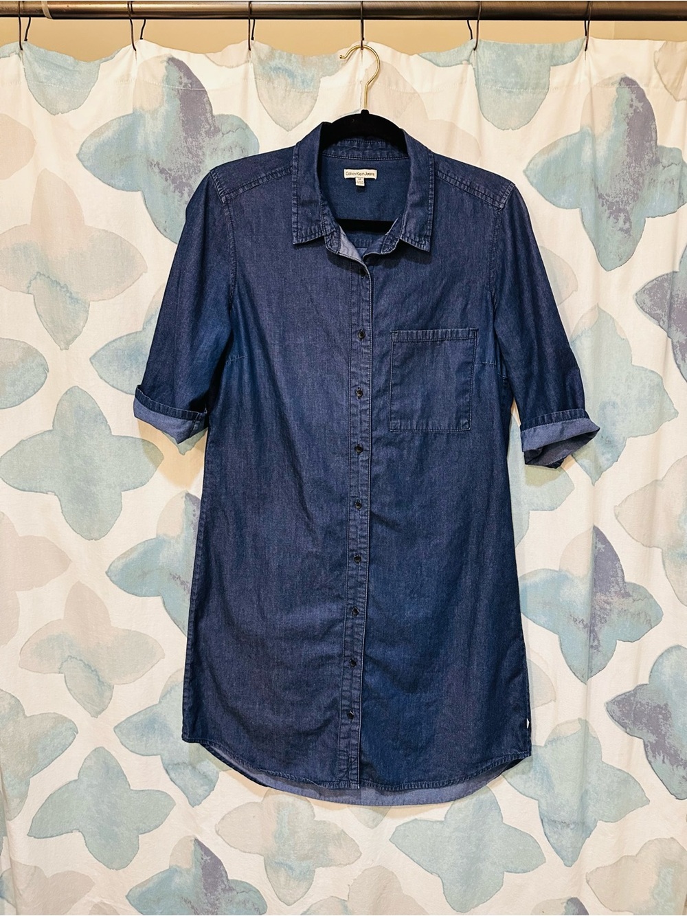 Denim Button-Up Shirt dress